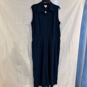 LuLaRoe Kathy Cropped Jumpsuit Dark Teal